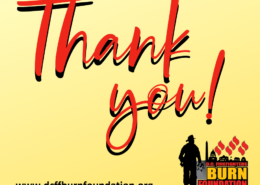 Thank you text on yellow background with Foundation logo and website